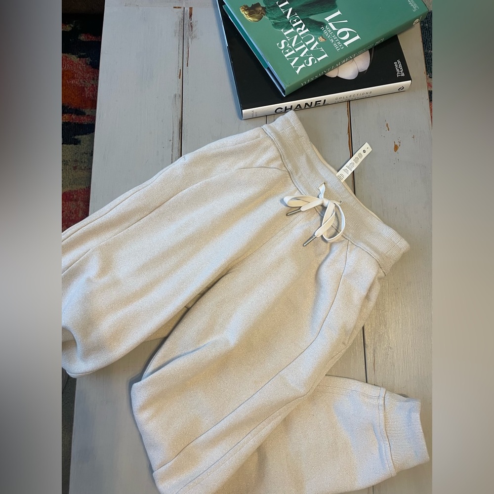 Sparkly scuba sweatpants